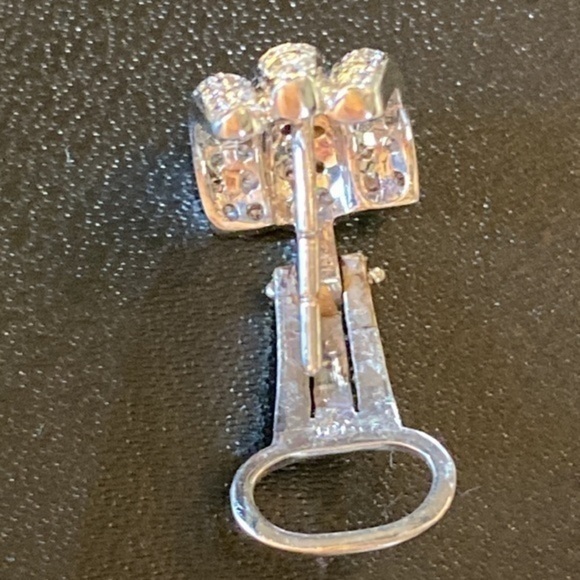 - 18K solid white gold Earrings women jewelry sparkling natural diamonds 💎 - Picture 11 of 12